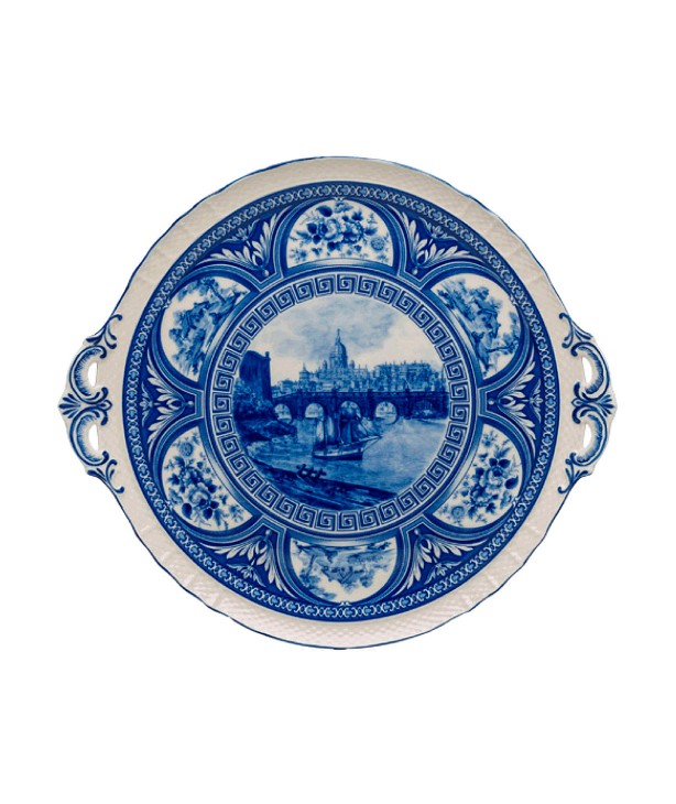 Блюдо декоративное для торта/сыра, English Blue