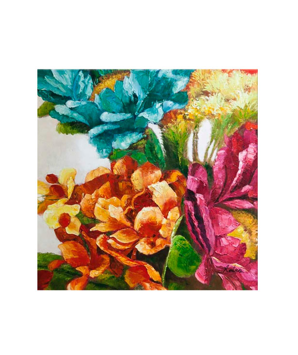 Печать с ручной росписью The colors of flowers