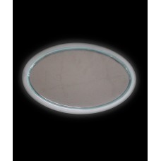 Блюдо овальное для презентации 345*220 мм, прозр. стекло, сат. кайма, Orb (Прокат)